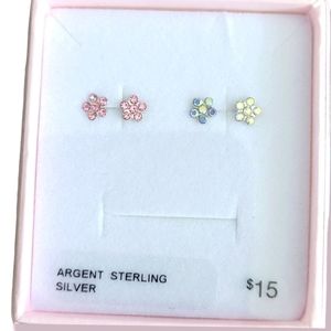 New Small Sterling silver earrings (kids size)